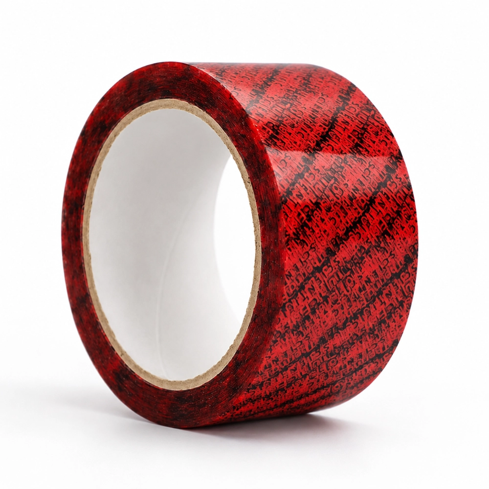 Red Custom Printed BOPP Tape Roll