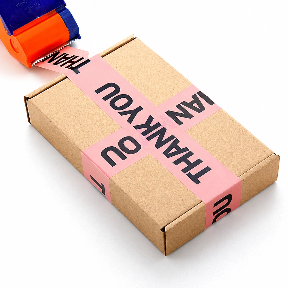 Pink Thank You Packing Tape