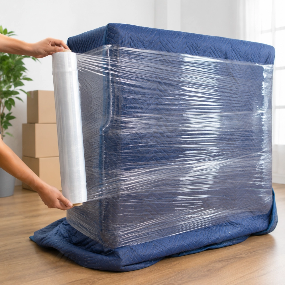 extended core stretch film hand wrapping