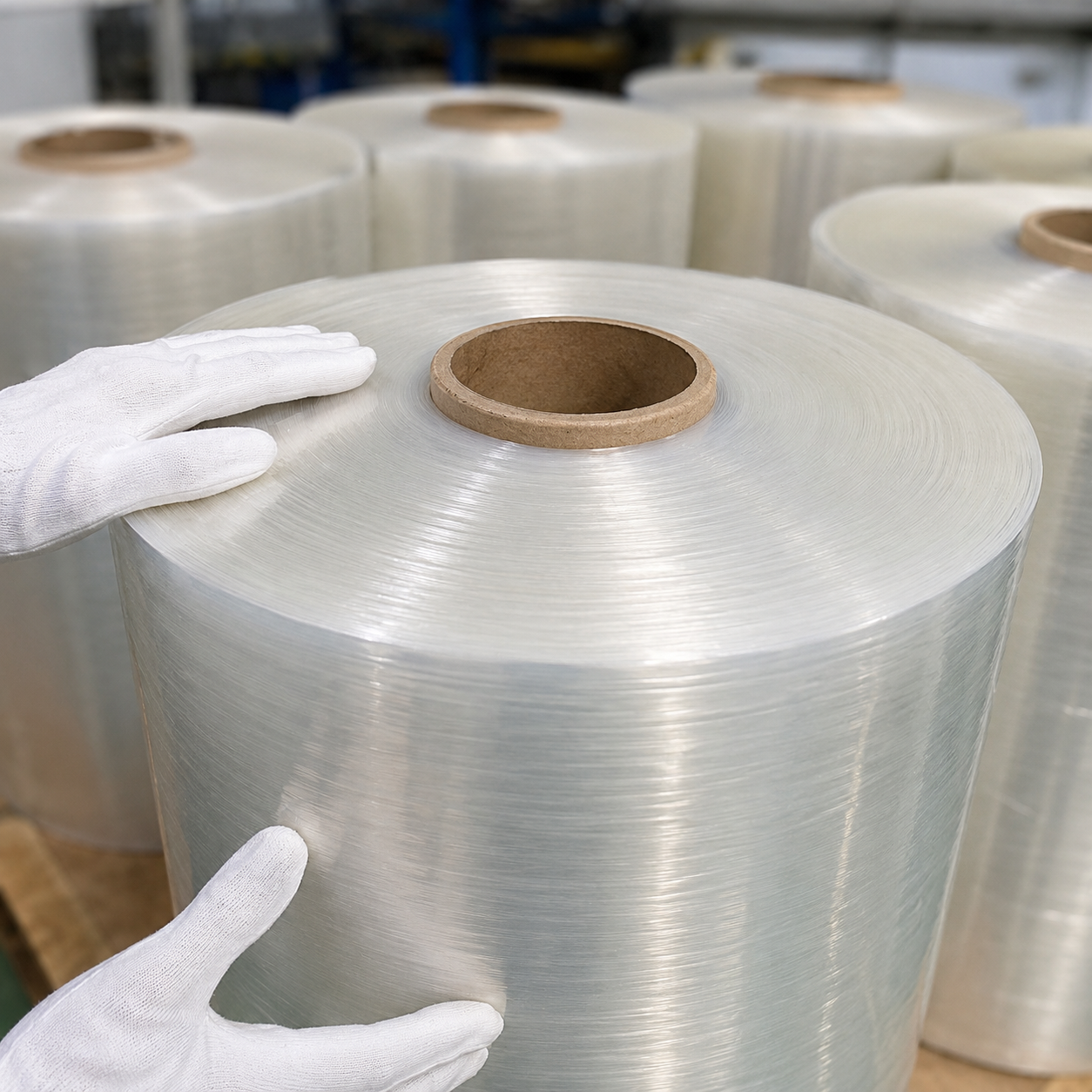 Cast Stretch Film Jumbo Roll for Industrial Processing