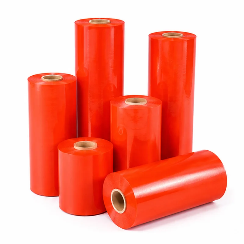 Red Stretch Film Rolls for Pallet Wrapping