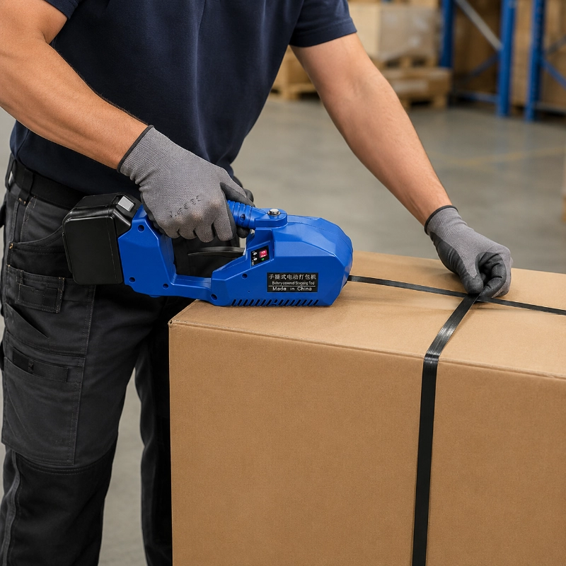 Black PET strapping for heavy pallet loads