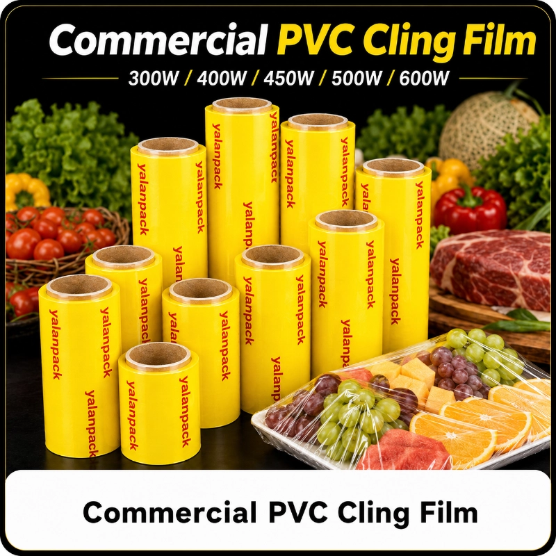 PVC cling film for supermarket fresh food display