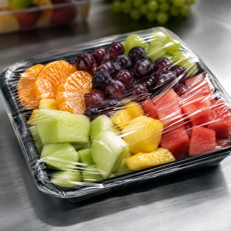 PVC cling film for food tray wrapping