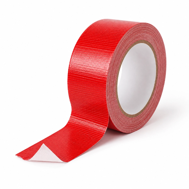 Red cloth duct tape for high visibility marking